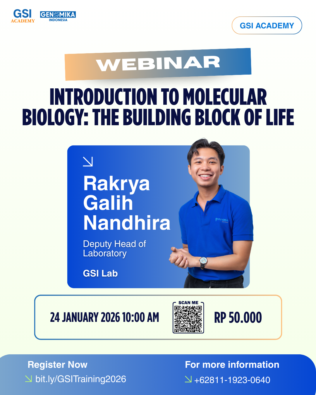 Webinar Introduction to Molecular Biology: The Building Block of Life Februari 2026