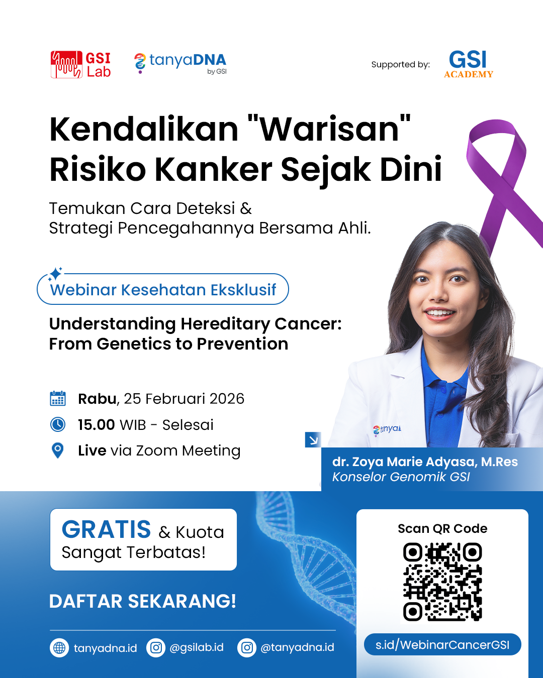 Webinar Understanding Hereditary Cancer: From Genetics to Prevention