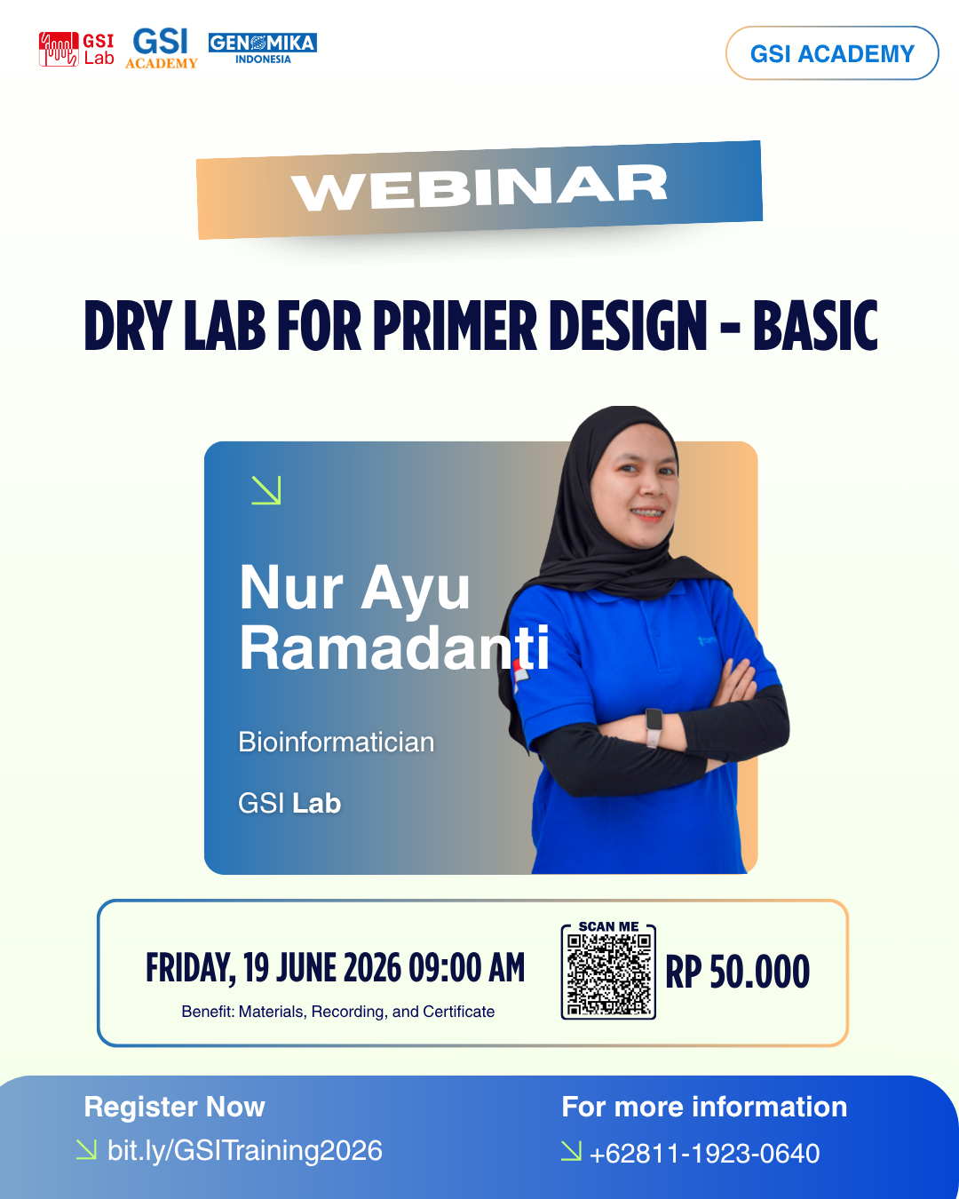 Webinar Dry Lab for Primer Design - Basic 2026