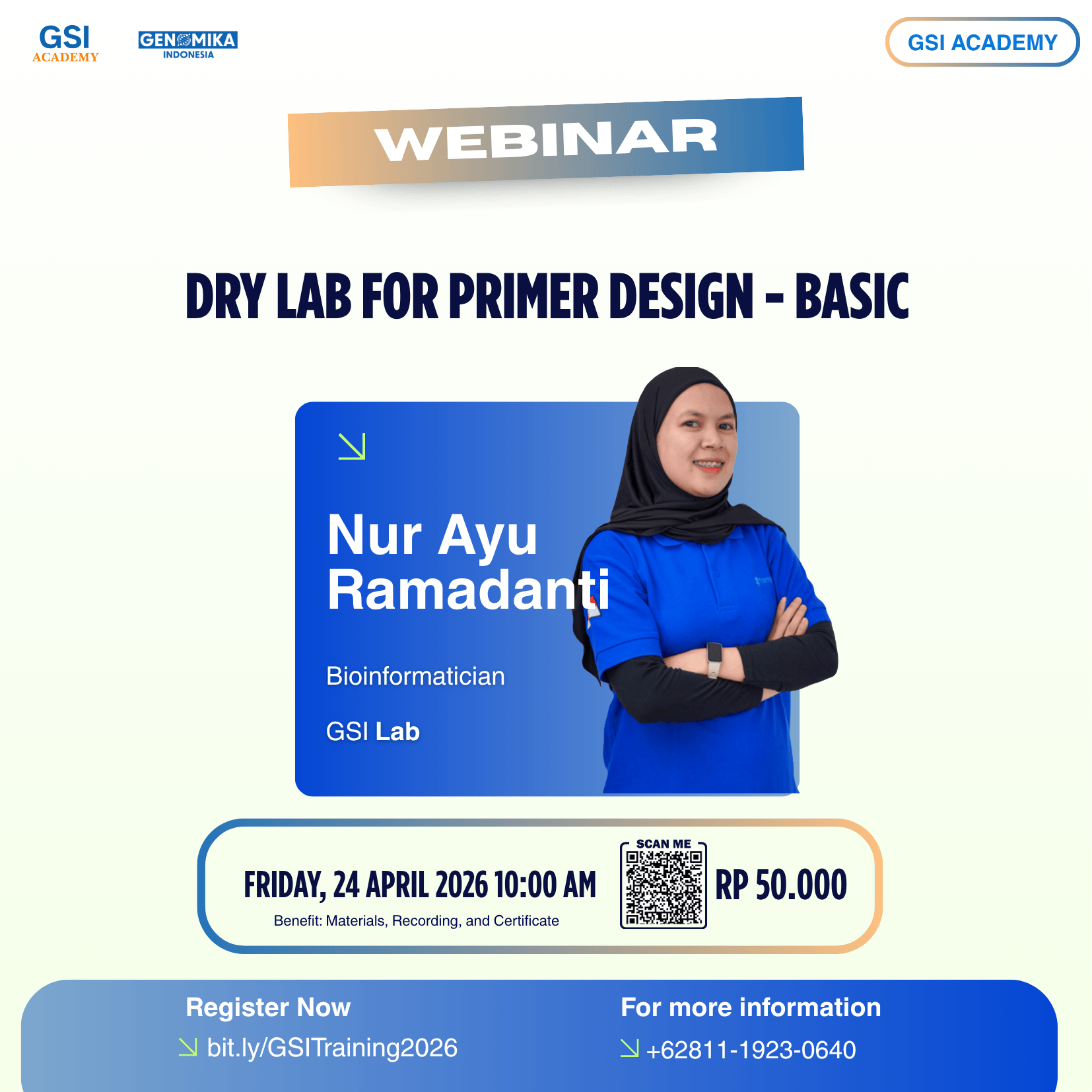 Webinar Dry Lab for Primer Design - Basic 2026